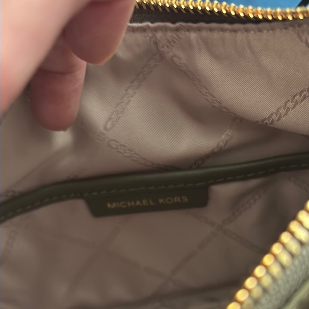 Michael Kors Army Green Two-Way Shoulder Bag - Picture 8 of 9